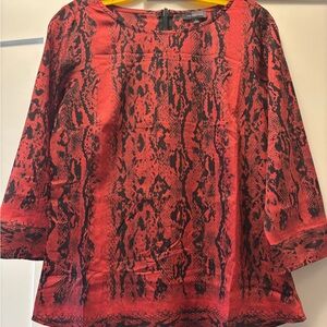 The Limited Black Boxy 3/4 Sleeve Blouse